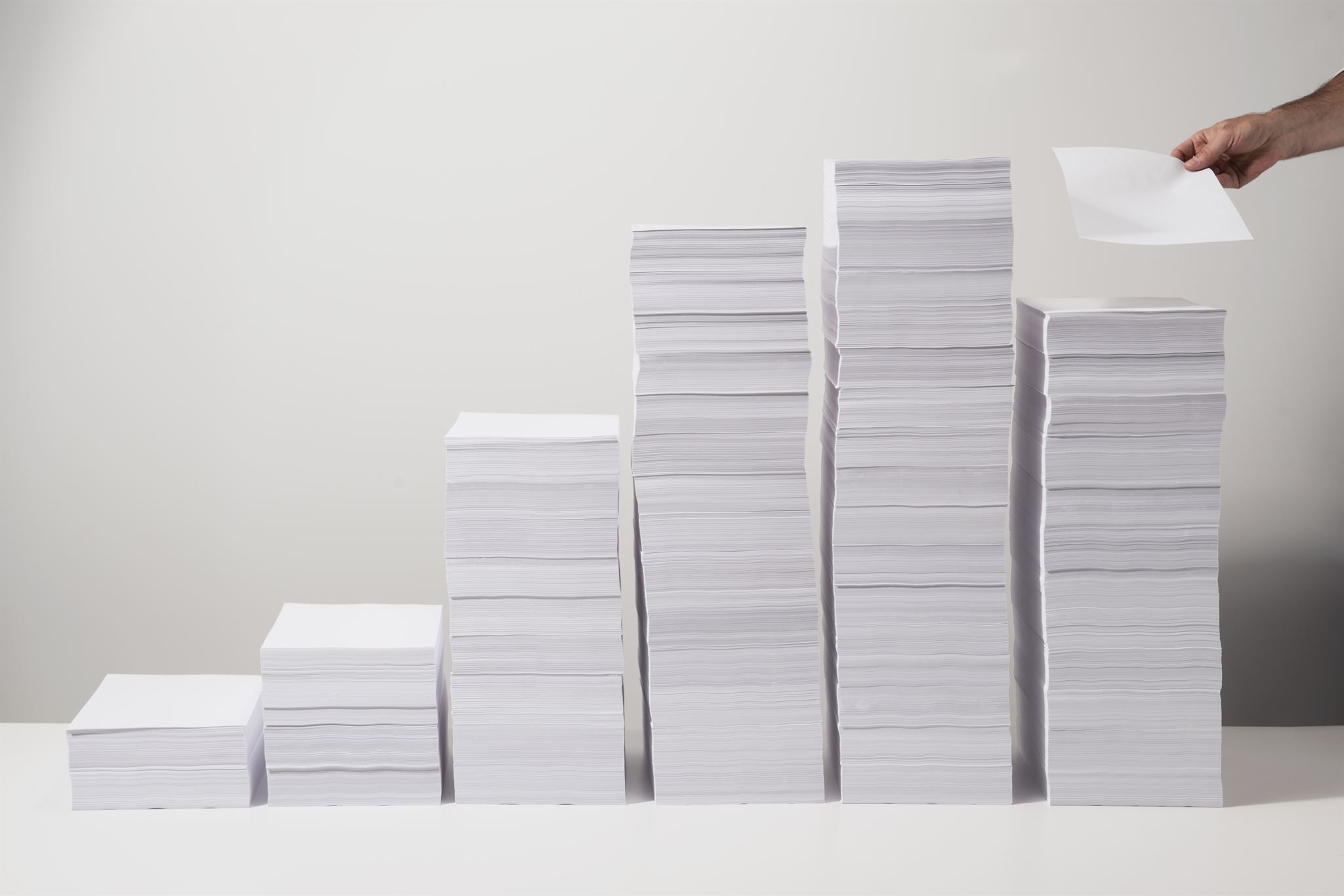 Stack of research papers